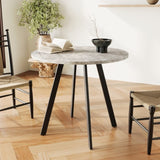 Modern minimalist circular dining table, gray cement texture, suitable for restaurants, kitchens, W1727P251172