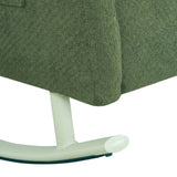 Chenille Upholstered Rocking Chair with Metal Legs and Side Storage Pocket Modern Comfort & 42228011