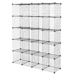 ZUN 20-Cube Organizer Cube Storage Storage Shelves Wire Cube Storage Origami Shelves Metal Grid 30244313