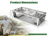 2 pcs Dual-Door Humane Rat Trap Continuous Mouse Catching, Heavy-Duty Galvanized Iron Construction 64124741