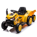 ZUN 12V Kids Ride On Electric Tractor Black Knight,Kids Ride On Toy.2WD,Non-skid tires, steering wheel, 88918289