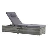 ZUN OUTDOOR SOFA PE RATTAN FURNITURE DECK CHAIR GRAY RATTAN W874P146992