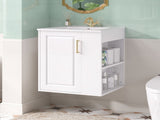 20" Wall Mounted Bathroom Cabinet with Side Cabinet Combo, Bathroom Cabinet with Soft-Closing Door, N710P332061K