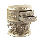 ZUN 2 Drawers Resin Nightstand in Champagne Silver Finish B016P256532