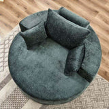 55''L Chenille Sponge single sofa,No Assembly Required,Fluffy Modern Sleeper Chair for Living room, W834P221025