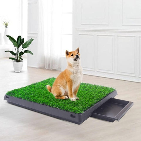 ZUN Dog Potty Training Artificial Grass Pad Pet Cat Toilet Trainer Mat Puppy Loo Tray Turf 31149552