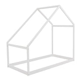 Twin Size Wooden House Bed, WHITE WF199745AAK