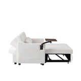 CREAM WHITE VELVET SOFA BED W588136688