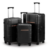 Luggage Expandable Suitcase PCABS 3 Piece Set with TSA Lock Spinner 93844175