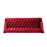 Comfy 3-seat Sofa with Wooden Legs, PU, for Living Room and Study N760P178601R