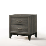 Weathered Grey 2-Drawer Nightstand B062P209015