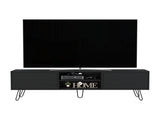 Waco TV Rack, Hairpin Stand with Spacious Storage and Cable Management Holes, Black B097P167461