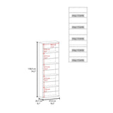 FM FURNITURE Queen Creek Shoe Rack with Mirror and One Door, Natural Oak B128P293869