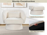 360&deg Swivel Barrel Chair - Plush UpholsteryLumbar Pillow, 400lbs Capacity, Beige 42001744
