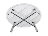 Outdoor Dinning Table with an Umbrella Hole for Patio, Backyard, Garden, Antique Gray WF321703AAE