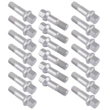 20Pcs Wheel Lug Bolts Nuts Fit for Mercedes-Benz S G M R-Class CL600 CL63 AMG CL65 AMG S350 S430 03939481