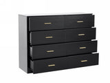 ZUN Modern Black 8-Drawer Dresser for Bedroom - Ample Storage Wide Chest of Drawers, Sturdy & Safe W1785P201162