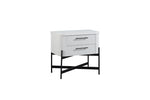 ZUN 2 Drawer Nightstand - White B2699P270991