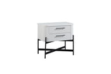 ZUN 2 Drawer Nightstand - White B2699P270991