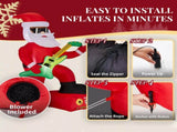 7.5FT Lighted Christmas Inflatable Decoration, Inflatable Black Santa Playing Electric Guitar, Funny 77344962