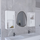 Oba 2-Pc Wall-Mounted Bathroom Medicine Cabinet with Open and Closed Storage B070P188845
