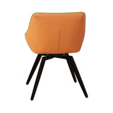 A set of 4 dining chairs, medieval modern kitchen dining chair, PU decorative chairs with black 48388254