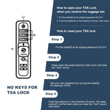 Luggage set of 5 pieces, expandable hard PC luggage set with TSA lock for rotating wheels, W284P202781