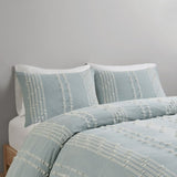 King/Cal King 3 Piece Cotton Jacquard Duvet Cover Set B03596483