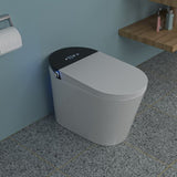 ZUN Smart Toilet with Bidet Built in, Auto Open & Close, Elongated Heated seat, Foot Sensor Flush, LED W1243P203328