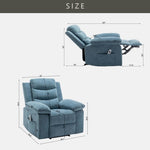 ZUN Power Recliner Chair with Adjustable Massage Function, Velvet Electric Power Chair for Elderly with W1998120243