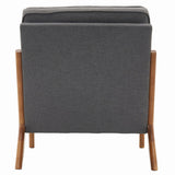 Oak Armrest Oak Upholstered Single Lounge Chair Indoor Lounge Chair Dark Grey 17272557