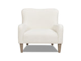 Nimbus 27.5" Curved Accent Chair, Ivory White Boucle B2719P238256