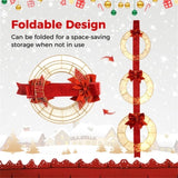 Christmas Wreath Set 3 Festive Wreaths with 450 LEDs, Red Ribbon, IP44 Weatherproof, No Assembly, 08194404