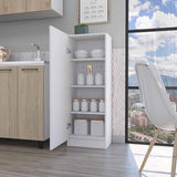 Miami Single Door Pantry, Four Shelves B128P148940