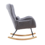 ZUN Rocking Chair Nursery, Modern Rocking Chair with High Backrest 40661793