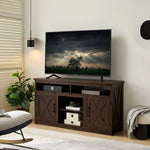 ZUN Farmhouse Barn door TV Media Stand Modern Entertainment Console for TV Up to 65" with Open and W2275P149122