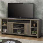 ZUN Joshua Creek 64 inch TV Stand Console for TVs up to 70 inches, No Assembly Required, Barnwood Finish B108P160170