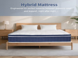Queen Size Mattress in a Box 12 Inch Memory Foam Hybrid Mattress with Pocketed Springs Medium Firm 76102215