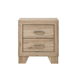 ZUN 2 Drawers PB Nightstand in Natural Finish B016P256426