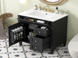 30'' Bathroom Vanity with Top Sink, Modern Bathroom Storage Cabinet with 2 Drawers and a Tip-out N710P250194B