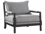 Grey and Black Removable Back Accent Chair B062P145653