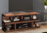 ZUN 64 inch TV Stand Console for TVs up to 70 inches, No Assembly Required, Whiskey Finish B108P160187