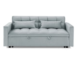 54.33 inch versatile foldable sofa bed in 3 lengths, modern sofa velvet pull-out bed, adjustable W2353P351264