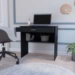 ZUN Black Storage Desk with Drawer and Shelf B062P175189