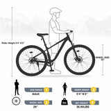 29 Inch Wheels Single Speed Mountain Bike, for Men Women Boys and Girls, Front Suspension, Steel W1019P225365