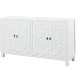 ZUN TREXM Large Storage Space Sideboard, 4 Door Buffet Cabinet with Pull Ring Handles for Living Room, WF304838AAK