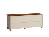 Elegant European Antique Style 4-Door Cabinet with Tempered Glass Doors,for Dining Room,Living W757P232701