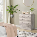 ZUN Modern Simple 5-Drawer Dresser Gray 08243882