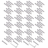 100Pcs Polished Stainless Steel Screw Fastener Kit Fits for 3/16 Inch Wire Rope Cables 25129886