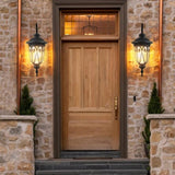 1-pack Classic Outdoor Wall Lantern, Black Vintage Wall Sconce with Bubble Glass, Weatherproof W1340P239408